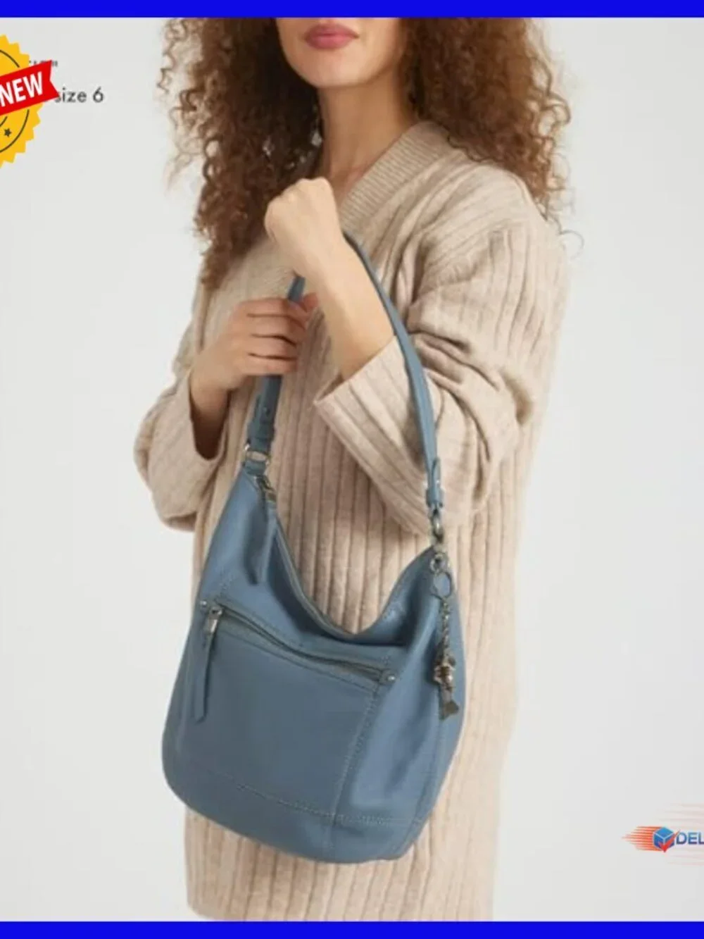 Large Leather Hobo Handbag with Zipper Pockets for Everyday Travel
